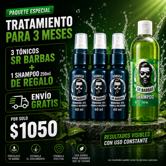 Tratamiento Intensivo de Barba o cabello (3Meses)