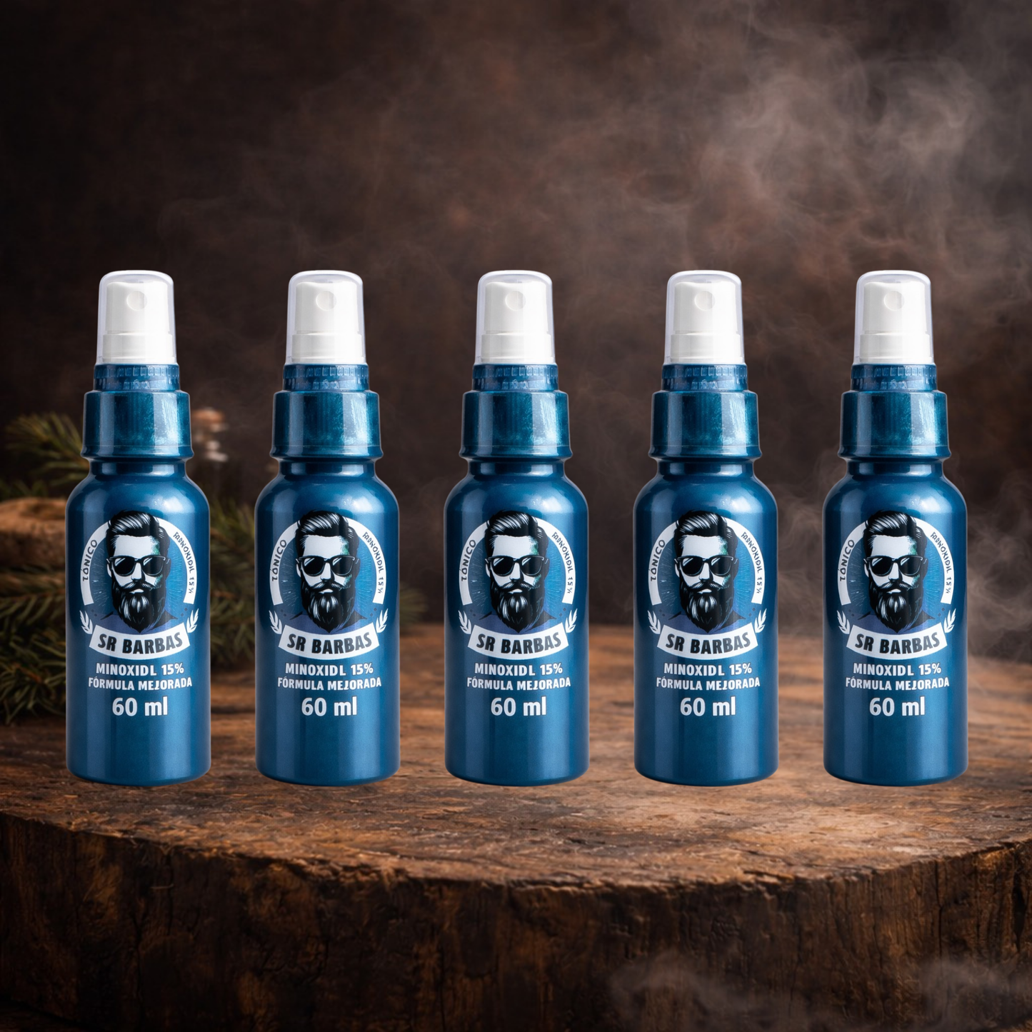 PAQUETE 5PZ 60ML TONICO SR BARBAS (MAYOREO)